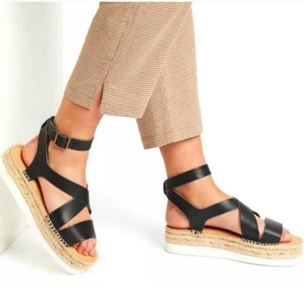 SOLUDOS Olympia Platform Espadrille Sandals NWOB